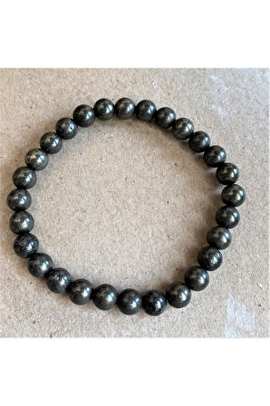 Pirit Doğal Taş Bileklik (Mühürlü) 6mm