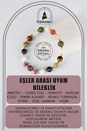 Eşler Arası Uyum Doğal Taş Bileklik
