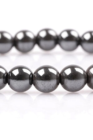 Hematit Doğal Taş Bileklik 6 mm