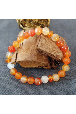 Yaratıcılık • Ilham • Tutku Için Bileklik - Doğal Carnelian Taşı