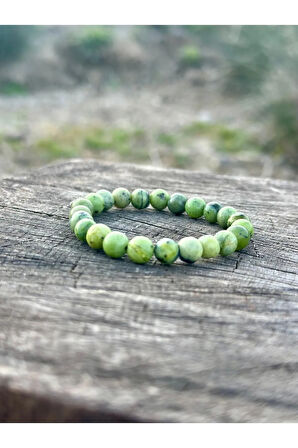 8 Mm Kanada Yeşim Taşı Erkek Kadın Doğal Taş Bileklik A Kalite