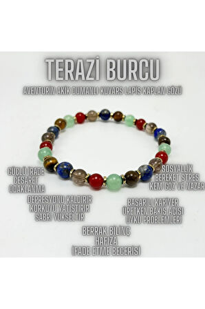 SERTİFİKALI TERAZİ BURCU DOĞAL TAŞ BİLEKLİK 6MM