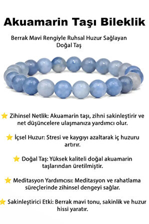 Parlak Sodalit Doğal Taş Bileklik