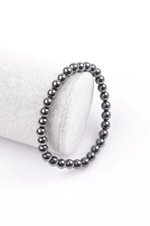 Hematit Doğal Taş Bileklik 6 mm