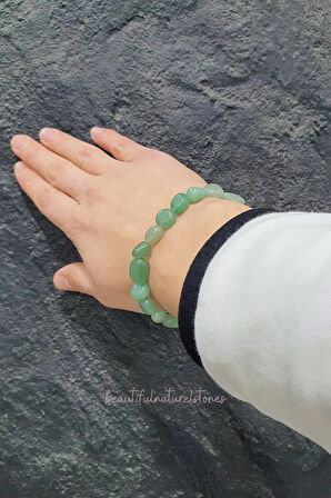 Aventurin Doğal Taş Bileklik ( Taş Hediyeli ) ( Psikolojik Rahatsızlıklara Iyi Gelir )