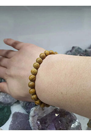 ODUN JASPER 8 MM DOĞAL TAŞ BİLEKLİK KOLYE UCU