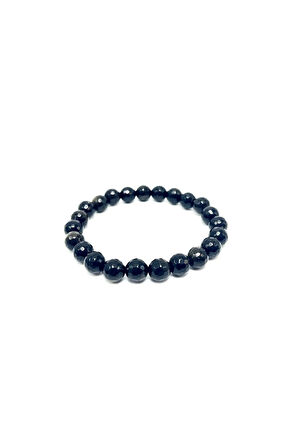Sertifikalı Obsidyen 8mm Elastik Misinalı Doğal Taş Bileklik