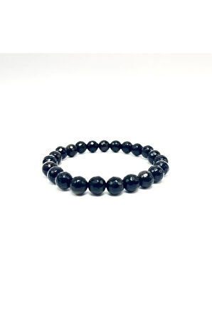 Sertifikalı Obsidyen 8mm Elastik Misinalı Doğal Taş Bileklik