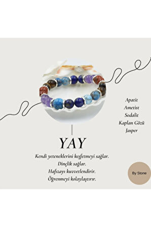 Yay Burcu (Kadın) Doğal Taş Burç Bilekliği | Sertifikalı