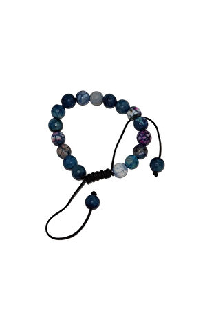 Ayarlanabilir İpli Parlak Lapis Lazuli Doğal Taş Bileklik