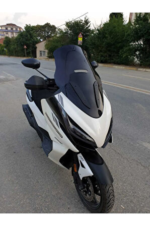 Zontes 350 E Siperlik Ön Cam 2022 2023 Model 70cm Siyah Renkli 4mm