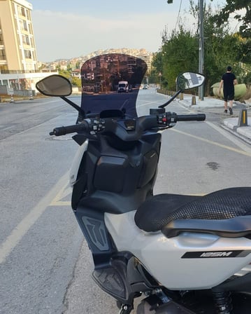 MOTOCAM Zontes ZT 125 Ön Cam 2025-2026 Model 55cm Siyah Renkli 4mm