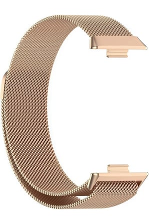 Huawei Watch Fit 3 / Fit 4 / Fit 4 Pro Uyumlu Metal Çelik Örgü Hasır Mıknatıslı Kordon