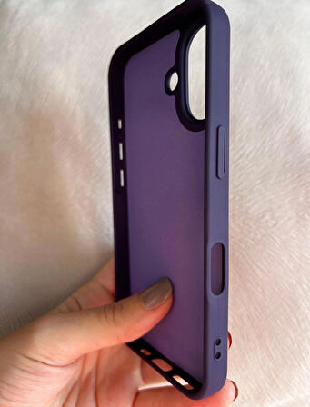 iPhone 16 İçi Kadife Logolu Silikon Lansman Kılıf