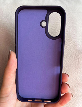 iPhone 16 İçi Kadife Logolu Silikon Lansman Kılıf