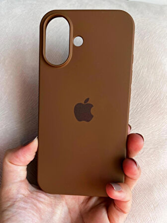 iPhone 16 İçi Kadife Logolu Silikon Lansman Kılıf