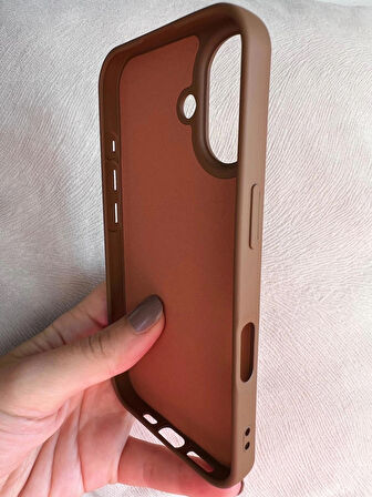 iPhone 16 İçi Kadife Logolu Silikon Lansman Kılıf
