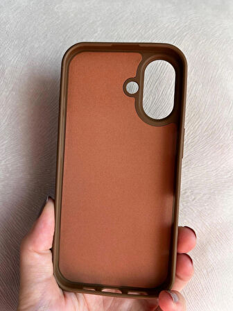 iPhone 16 İçi Kadife Logolu Silikon Lansman Kılıf