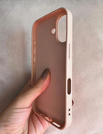 iPhone 16 İçi Kadife Logolu Silikon Lansman Kılıf