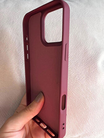 iPhone 16 PRO İçi Kadife Logolu Silikon Lansman Kılıf