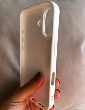 iPhone 16 PLUS İçi Kadife Logolu Silikon Lansman Kılıf