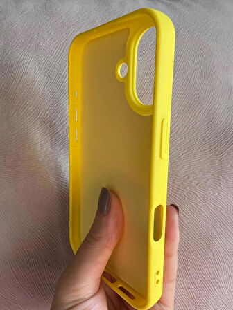 iPhone 16 PLUS İçi Kadife Logolu Silikon Lansman Kılıf
