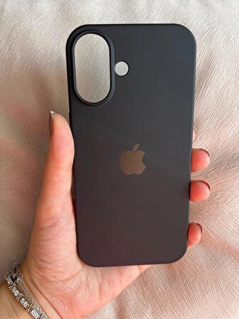 iPhone 16 PLUS İçi Kadife Logolu Silikon Lansman Kılıf