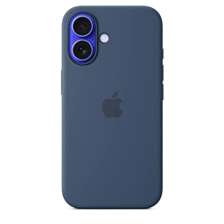 iPhone 16 PLUS İçi Kadife Logolu Silikon Lansman Kılıf