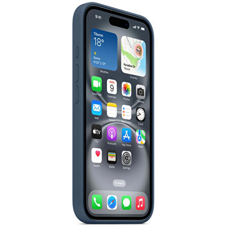 iPhone 16 PLUS İçi Kadife Logolu Silikon Lansman Kılıf