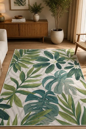 Zeta Halı Modern Dekoratif Yıkanabilir Kaymaz Taban Halı – İnce, Yumuşak Salon Halısı, Mutfak Halısı ve Yolluk