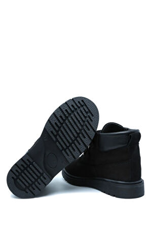 Kibo19 Kifidis-Kids Unisex Çocuk Bot 27-36 Siyah Nubuk Deri