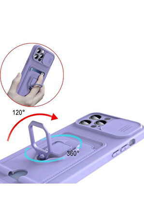 Xiaomi Redmi 13 Uyumlu Kartlıklı Stantlı Bağcıklı Kılıf