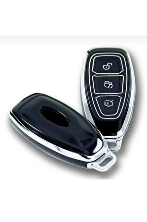 Ford Mondeo Focus Smart Siyah-gümüş Oto Anahtar Kumanda Koruma Kılıf