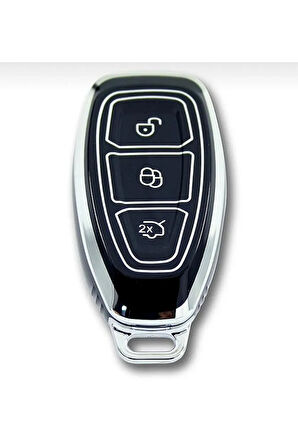 Ford Mondeo Focus Smart Siyah-gümüş Oto Anahtar Kumanda Koruma Kılıf
