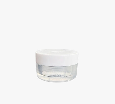 100ml şeffaf akrilik plastik krem kavanozu beyaz kapaklı, 24 adet, krem kavanozu, kozmetik kavanoz, plastik kavanoz
