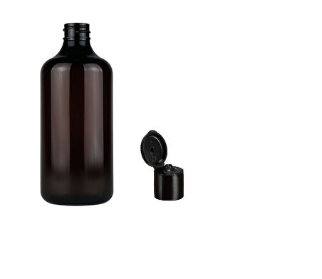250ml PE kahverengi fliptop kapak şişe, 24 adet, açmalı kapak şişe, dezenfektan şişesi,sabun şişesi, kozmetik şişe