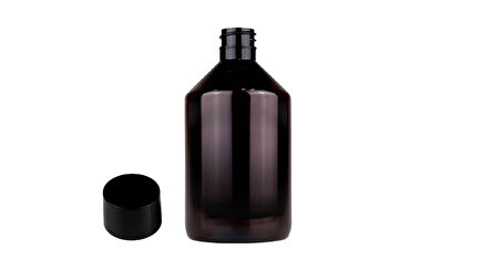 250ml pet kahverengi düz kapaklı şişe, 24 adet, plastik şişe, esans şişesi, medikal şişe, kozmetik şişe, ecza şişesi