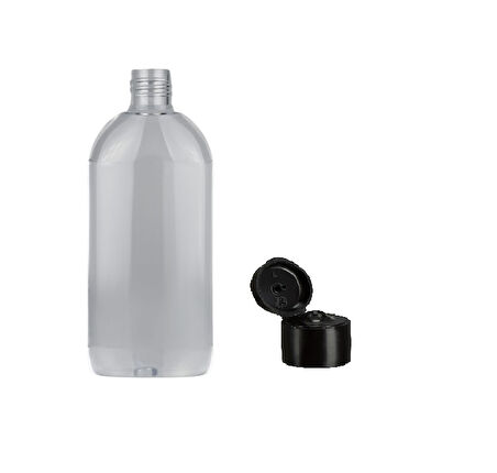 500ml şefaf plastik fliptop kapak şişe, 12 adet, açmalı kapak şişe, dezenfektan şişesi,sabun şişesi, kozmetik şişe