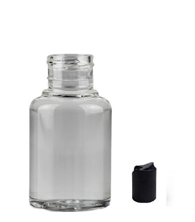 30ml pet şeffaf şişe disctop kapak, 12 adet, dezenfektan şişesi, kozmetik şişe, şampuan şişesi, plastik şişe, aroma şişesi