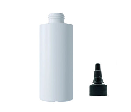 250ml beyaz plastik asansör kapaklı şişe, 12 adet, serum şişesi, tonik şişesi, asansör kapaklı şişe, sos şişesi, medikal şişe 