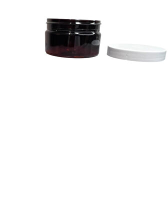 100ml kahverengi akrilik plastik krem kavanozu beyaz kapaklı, 24 adet, krem kavanozu, kozmetik kavanoz, plastik kavanoz