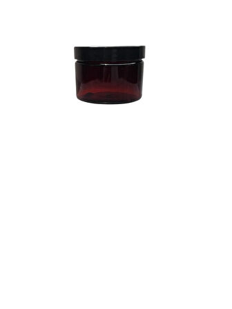 150ml kahverengi akrilik plastik krem kavanozu siyah kapaklı, 24 adet, krem kavanozu, kozmetik kavanoz, plastik kavanoz