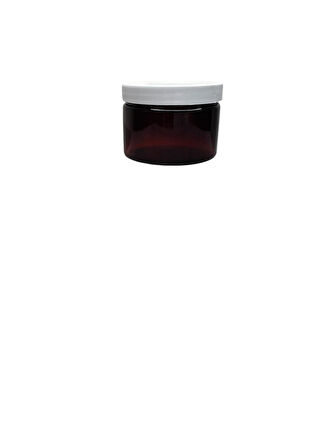 150ml kahverengi akrilik plastik krem kavanozu beyaz kapaklı, 24 adet, krem kavanozu, kozmetik kavanoz, plastik kavanoz