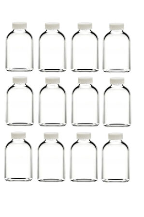 100 ml şeffaf cam mini ginger shot şişesi, 12 adet, detox şişesi, sızdırmaz kapaklı şişe, süs şişesi, kolonya şişesi, koku şişesi