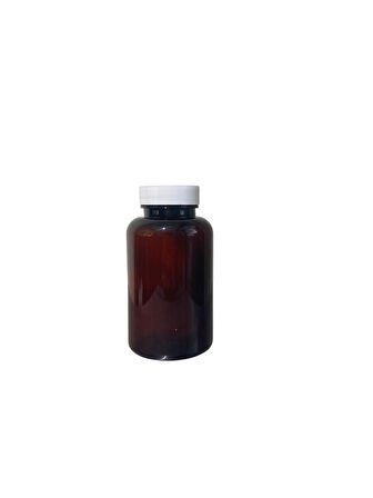 200ml kahverengi tablet şişesi beyaz kapak, 24 adet, tablet şişesi, ecza şişesi, kozmetik şişe