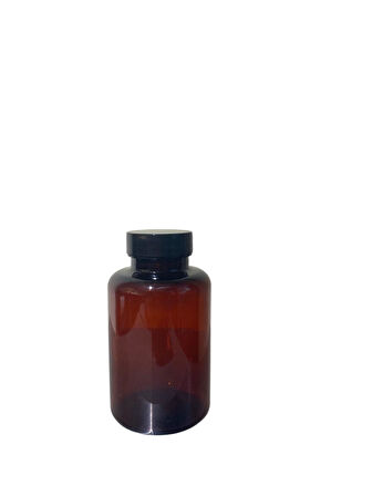 250ml kahverengi tablet şişesi siyah kapak, 48 adet, tablet şişesi, ecza şişesi, kozmetik şişe