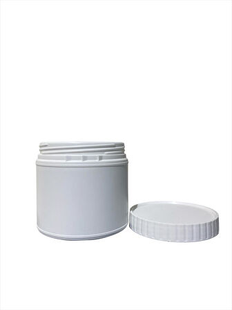 500ml beyaz plastik krem kavanozu kilitli kapak, 12 adet, krem kavanozu, plastik kavanoz,kozmetik kavanoz, kilitli kapak kavanoz
