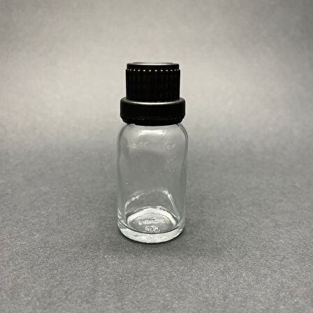 10ml şeffaf, içten damlalıklı kapak, 24 adet Siyah damlatmalı kapak, Esans şişesi, Boş şişe, Aroma Şişesi