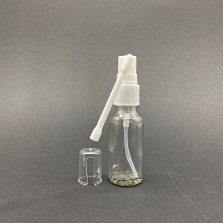 20ml şeffaf Cam Şişe, Ağız spreyli Şişe, 12 Adet, Oral Sprey, Ecza şişesi, Boş Cam şişe