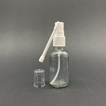 30ml şeffaf Cam Şişe, Ağız spreyli Şişe, 12 Adet, Oral Sprey, Ecza şişesi, Boş Cam şişe